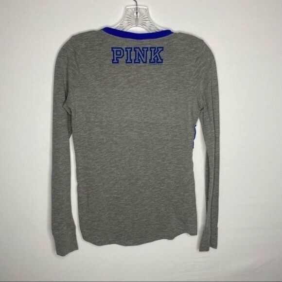 Pink Victoria Secret’s Gray Blue Long Sleeve Creighton Blue Jays Tee XS - Picture 3 of 4